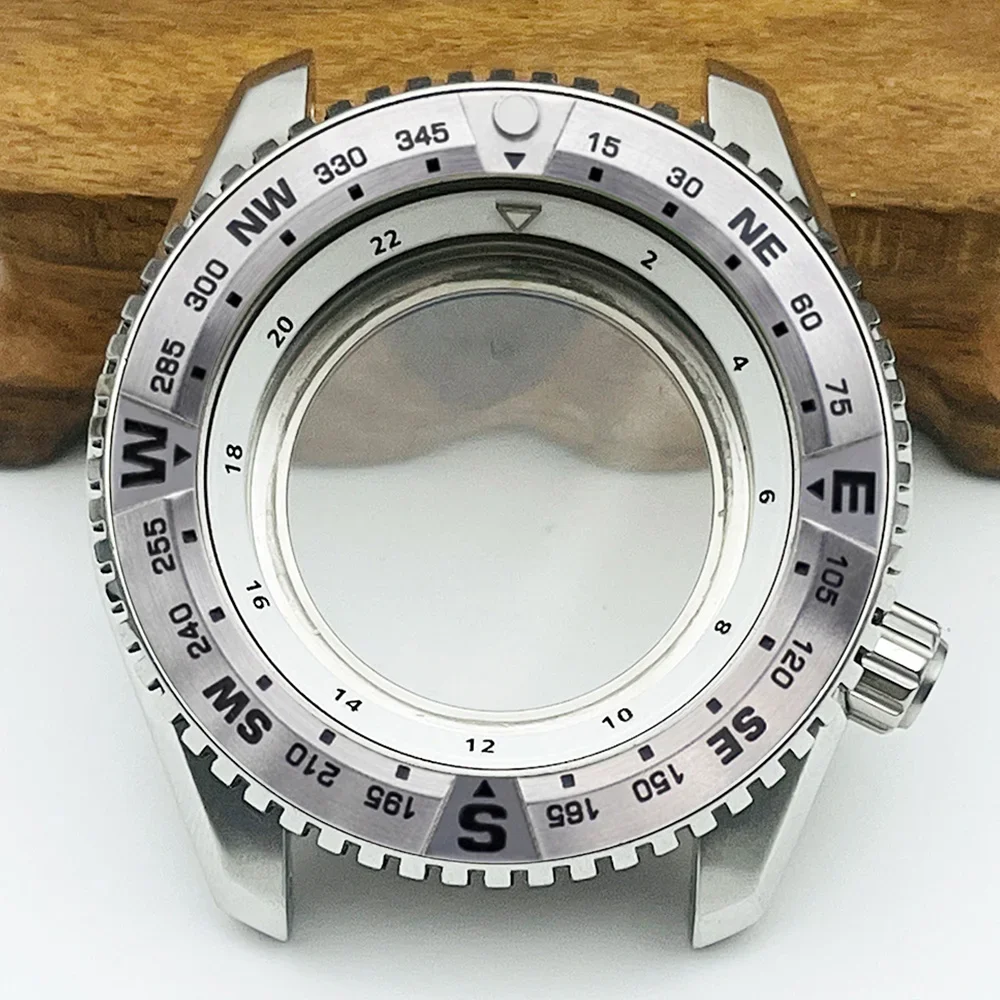 

45mm Prospex LX SNR025 SNR027 Watch Case Fit For NH34 NH35 NH36 7S26 Movement Transparent Backcover Sapphire Glass Watch Case