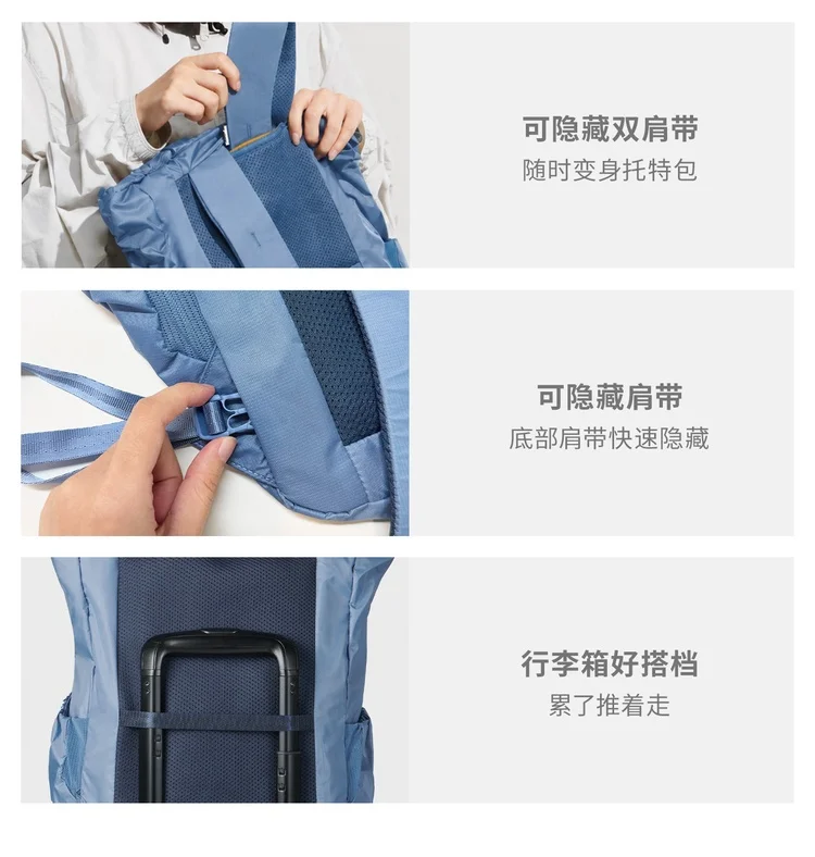 Naturehike Oxygen 18L Handtasche, tragbarer, faltbarer Rucksack, ideal für Wanderungen und Reisen, ultraleichte Aufbewahrungstasche, große Kapazität, Tragetasche. – Detail 4