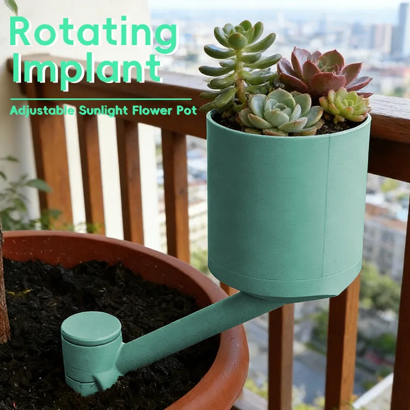 

Adjustable 3d-printed Rotating Torsion Planter, Rotates Pots To Adjust Plant Angles, Ideal For Plant Enthusiasts