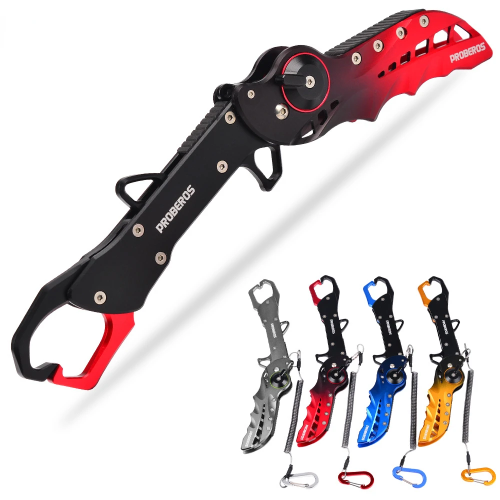 

Fish Lip Gripper Aluminum Alloy Foldable Fish Controller Big fish Clamp Fishing tool Multifunctional Plier Pliers Hand rope