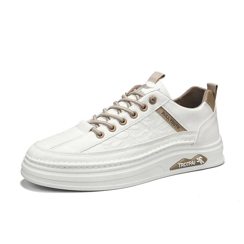 

Men's motorcycle trend hot item retro simple fashion white shoes board shoes comfortable breathable fashion men's shoes