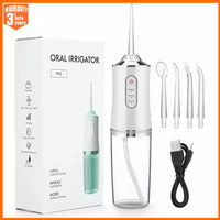 Portable Water Floss Rechargeable Oral Irrigator 220ML Electric Tooth Cleaning Device 3 Modes 4 Nozzles Waterproof Lrrigator