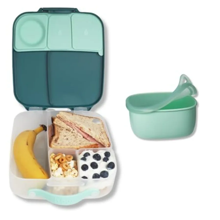 

Jumbo Bento Box and Leakproof Container Combo Pack in Forest Design: Perfect for School Lunches Outdoor Picnics and Travel Comp