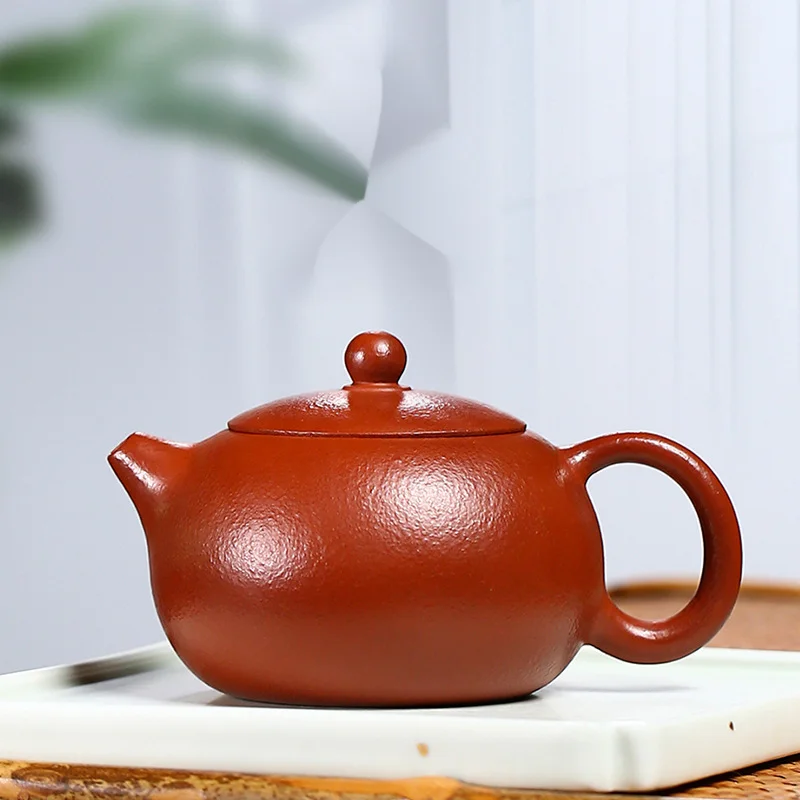 Yixing Purple Clay Pot Mass Pure Handmade Tea Set Raw Ore Purple Sand Dahong Robe Xishi Pot 210cc