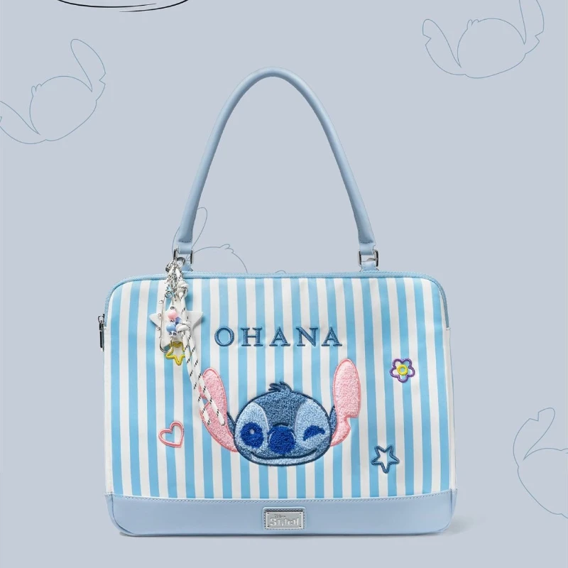 

Disney Stitch anime merchandise cartoon cute laptop bag creative Kawaii girls portable document storage handbag gift wholesale