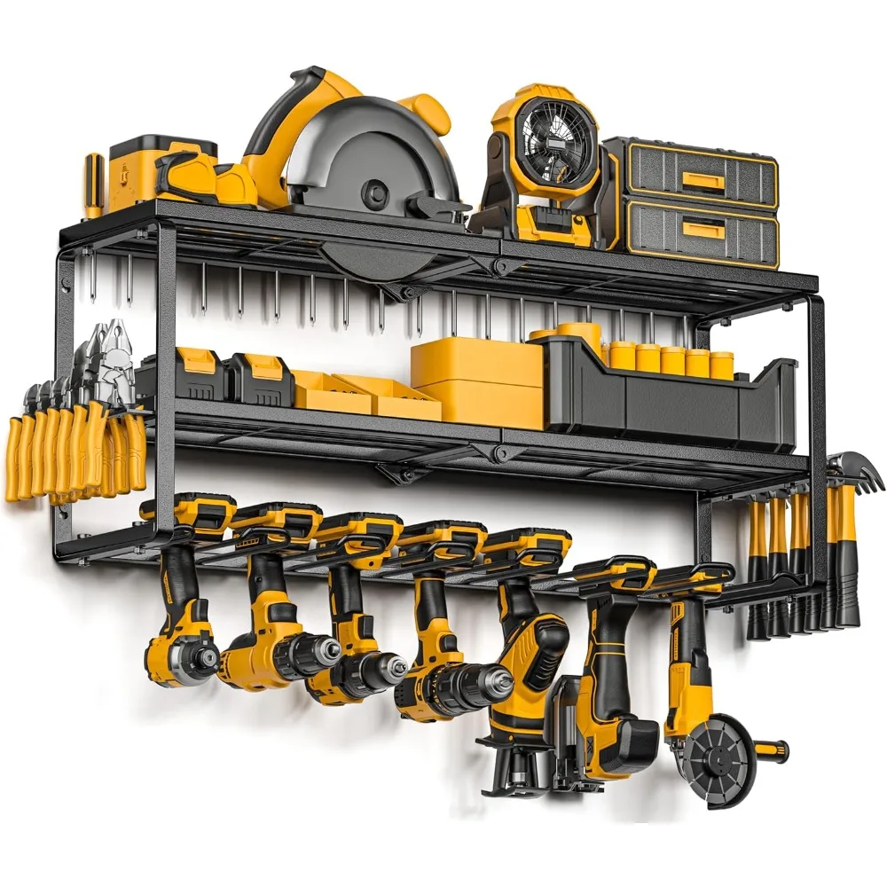 Хранение в гараже США, органайзер для инструментов, органайзер для электроинструментов для хранения инструментов, держатель инструментов/стойка для хранения для организации гаража, черный