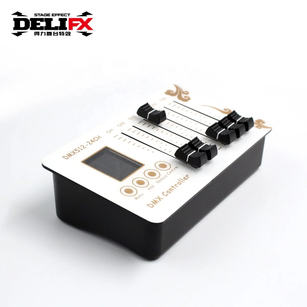 DELIFX 3.7V Battery Wireless Dmx512 24CH Controller LCD Board Display DMX Tables for Stage Lighting Diagram dj Effect Machines