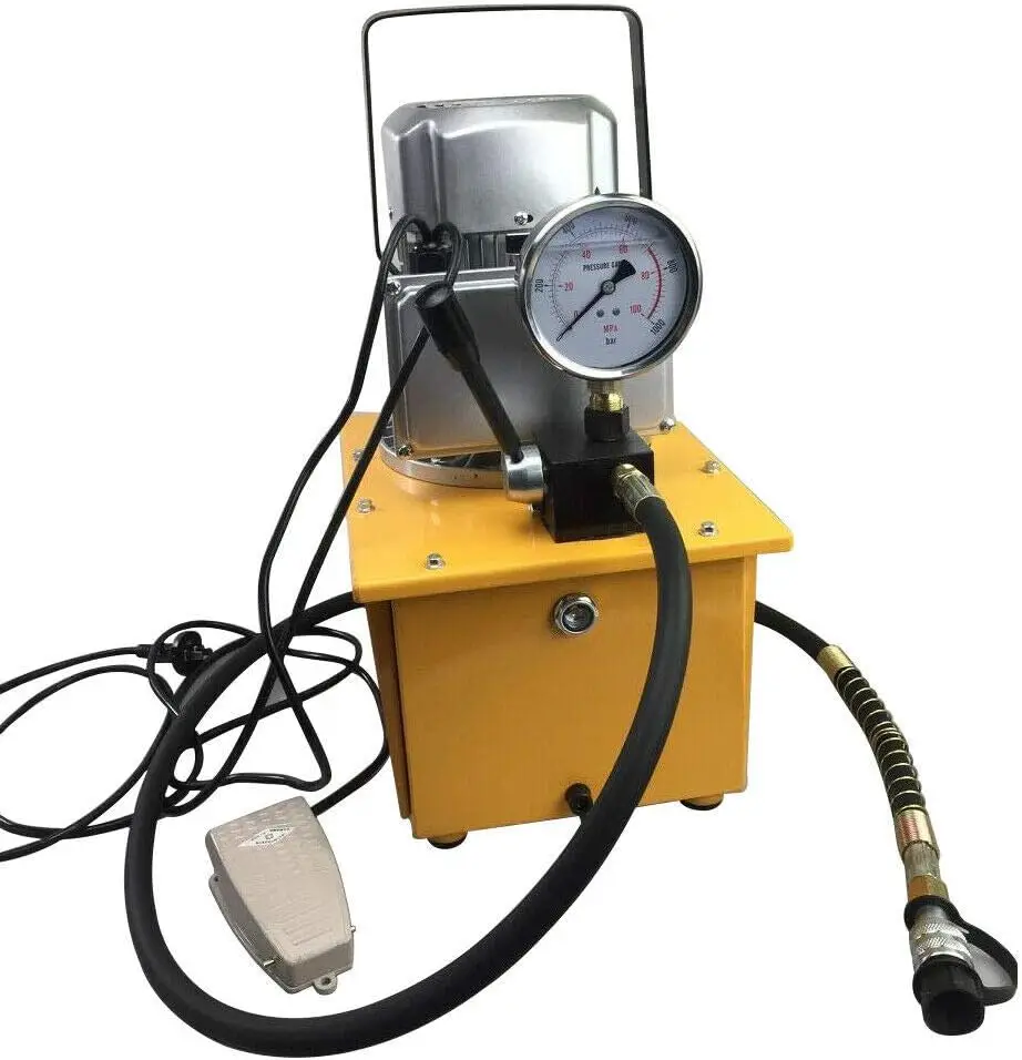 Electric Hydraulic Pump Power Unit 7L 750W 10000PSI with Manual Valve Pedal Mag 2Mpa - 70Mpa