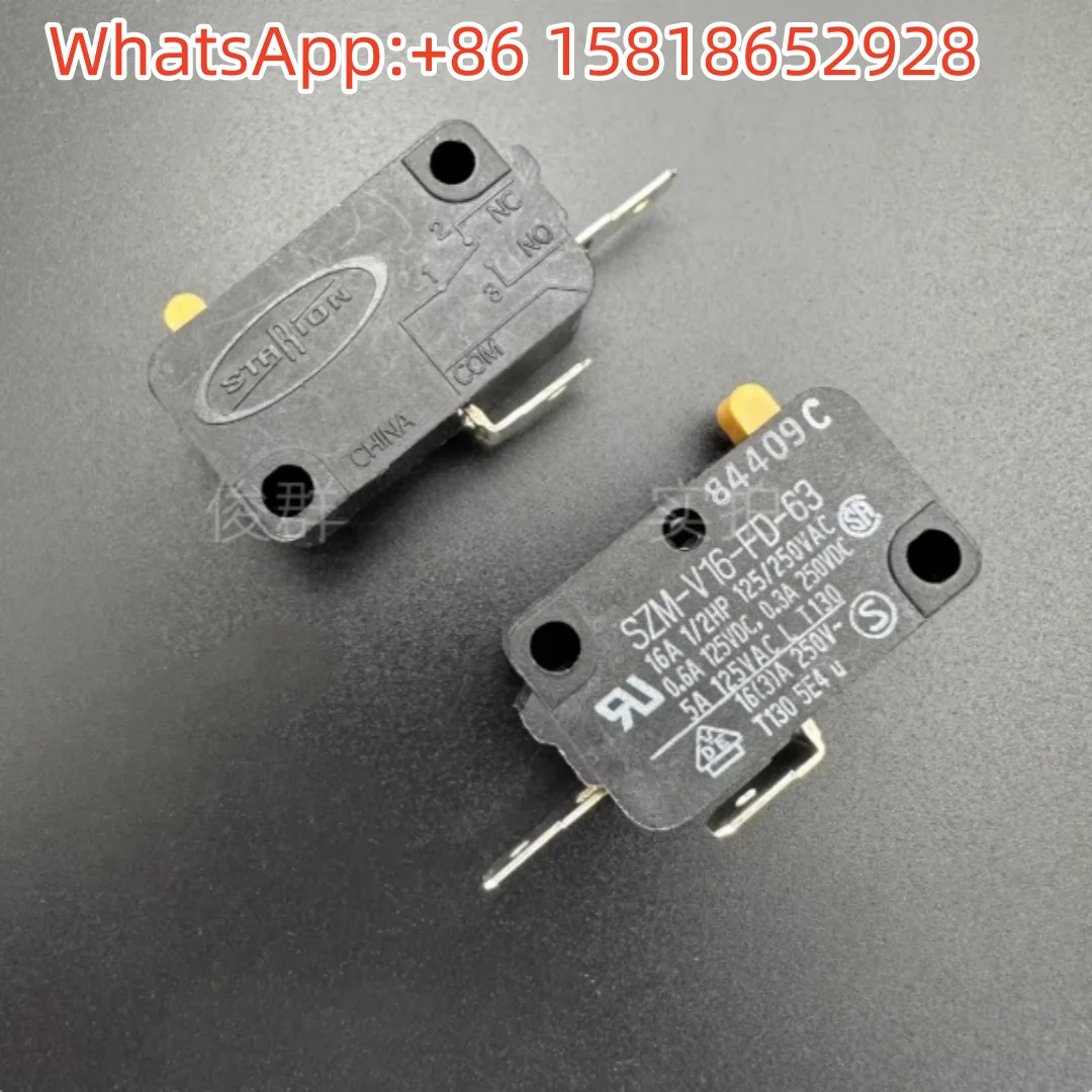 2pcs Starion SZM-V16-FD-63 Micro Switch High Current 16A 2-pin normally open power button