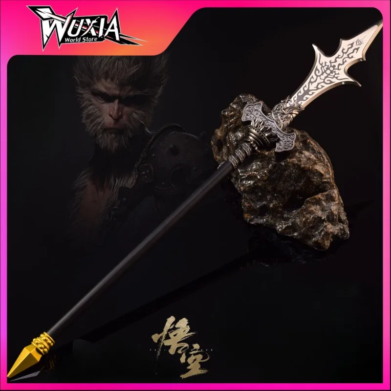 Three Pointed Double Edged Blade Black Myth: WuKong Game peripheral God Erlang 35cm Weapon Metal Sword Model Ornament collection