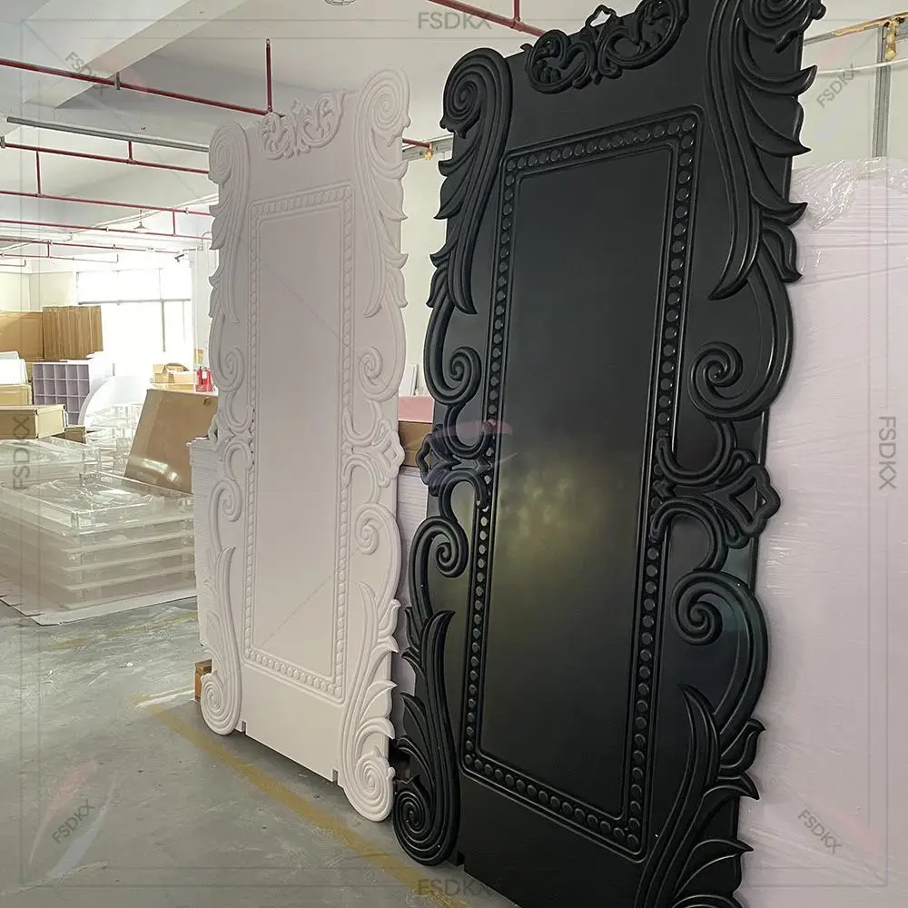 

Popular Customized Wedding 3d Pvc Arch white and black pvc Arch Stage Backdrop for Wedding