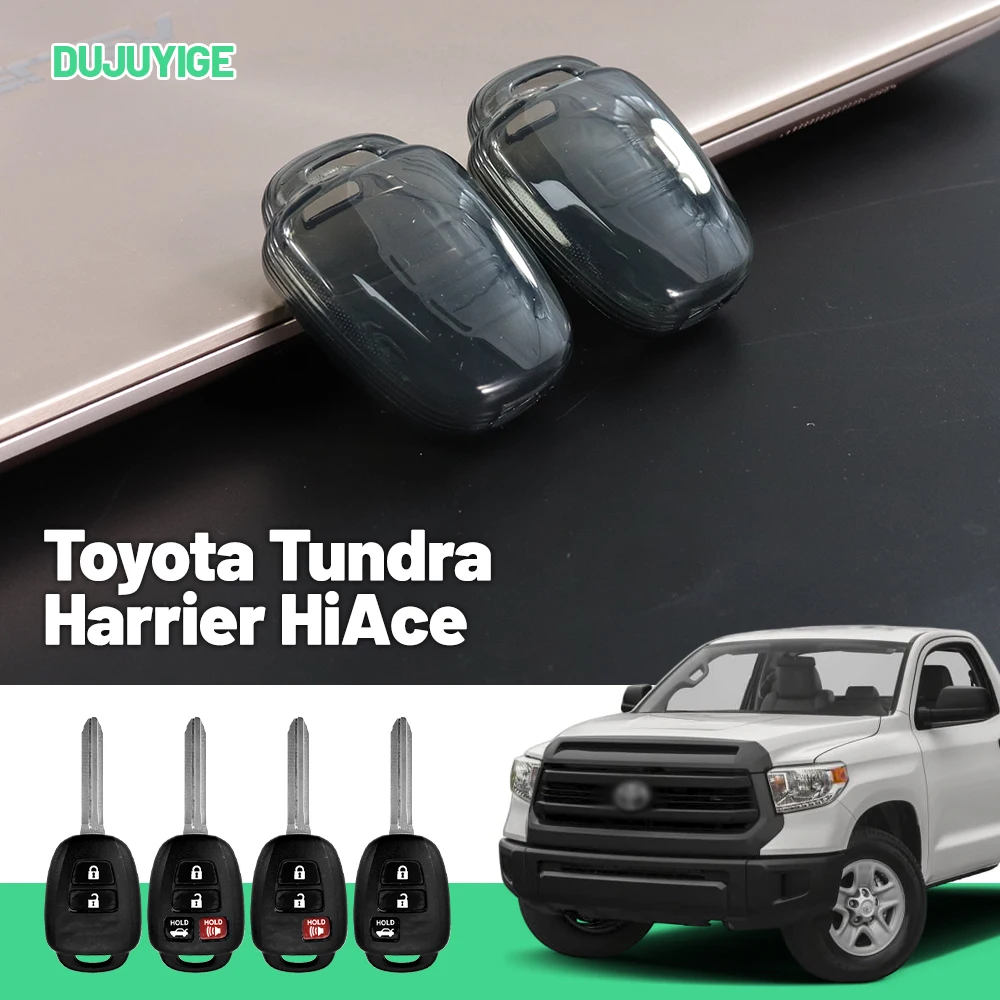 

Clear TPU Car Key Case For Toyota Tundra Harrier HiAce Proace Tacoma Aqua Key Fob Cover Protector Shell Auto Accessories