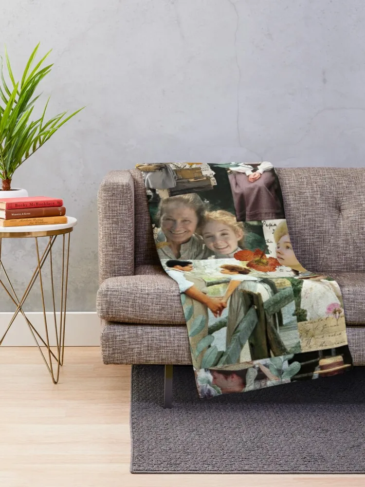 Anne of Green Gables CollageThrow Blanket soft blanket fluffy shaggy warm bed fashionable heavy blanket soft plaid