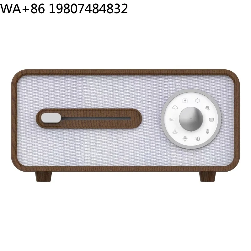 Wood Texture Sleep Sound Device Natural White Noise 15W Fast Wireless Charging Bluetooth Audio Hotel Multifunctional Bedside