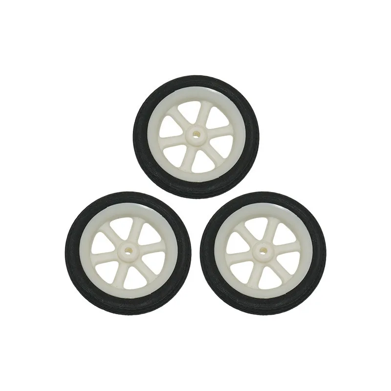 XFlight 10 pièces roues en mousse Super légères pour avion RC, pneus éponge à 6 rayons blanc Dia 30-50mm, accessoires de train d'atterrissage de Drone RC