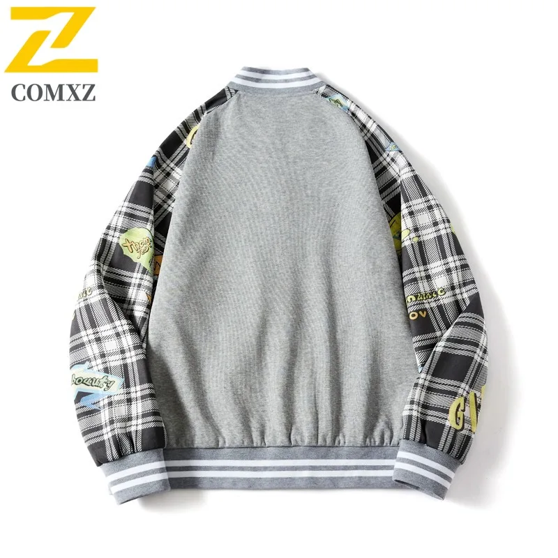 ​​COMXZ 2025 Men Fashion Baseball Jacket Hip Hop Style Breathable Coat Urban Trendy Comfortable Leisure Streetwear Jackets ​​