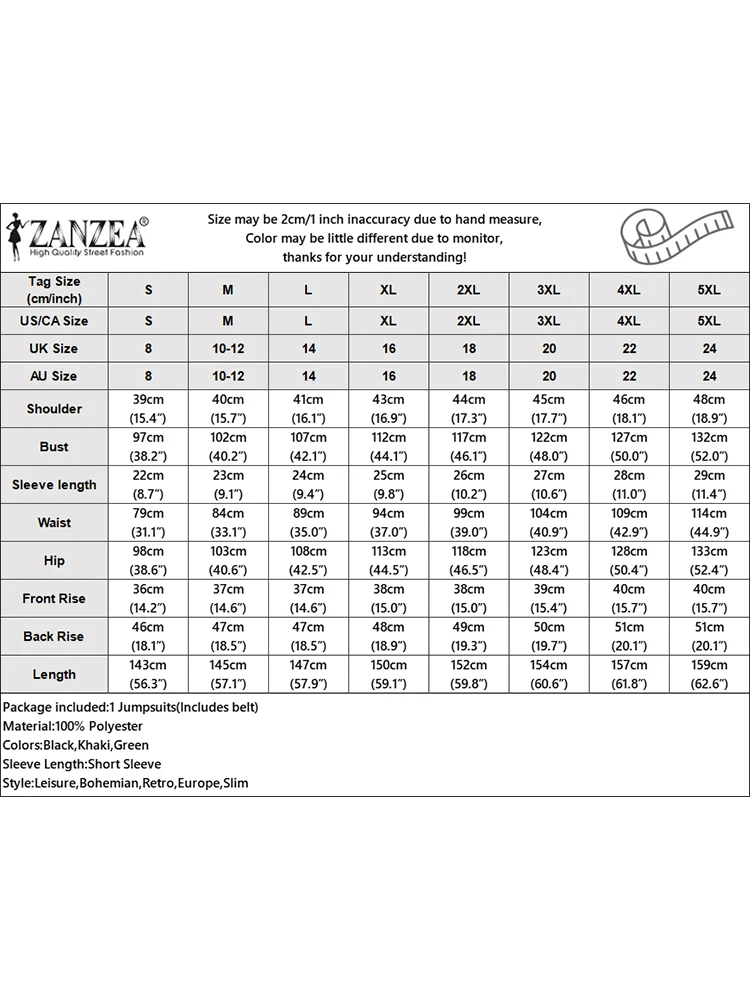 Комбинезон ZANZEA женский с коротким рукавом, модный винтажный ромпер с воротником с лацканами, повседневный однотонный длинный брючный костюм, на лето