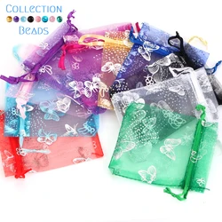 50pcs Organza Bags Colorful Drawstring Jewelry Packaging Bags Fit Candy Wedding Party Bags Wholesale Gifts Pouches Wholesales