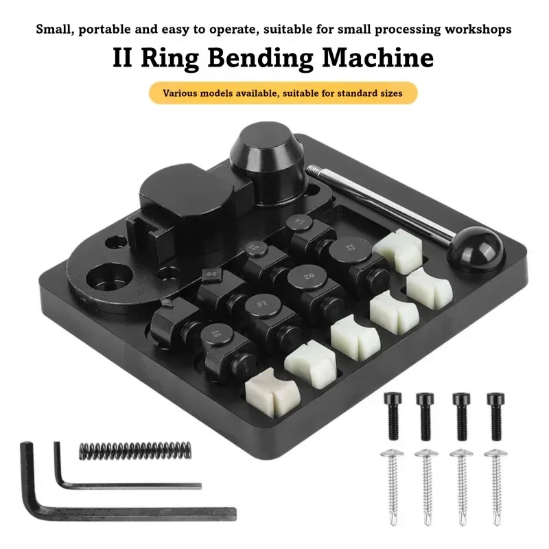

Black Metal Ring Bending Machine Kit (Gen2): Multi-Functional for Gold/Silver/Copper Jewelry Forming & Rolling Press