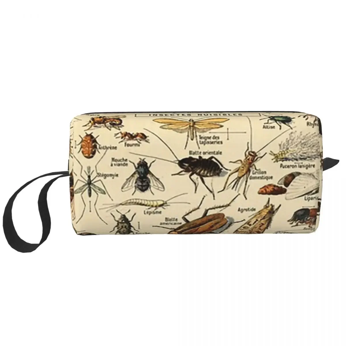 Insects In French Pencil Cases Big Capacity Pen Bags Pen Box Pencil Pouch For Boys Girls Students Stationery Makeup Bag