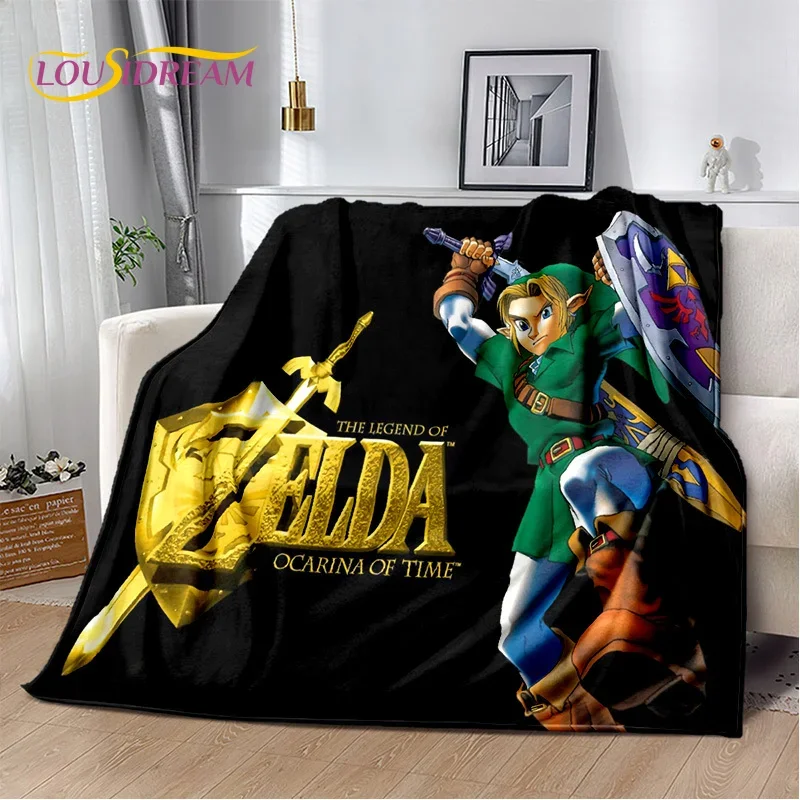 3D Z-Zelda2 HD Link Game Cartoon Soft Flannel Blanket for Beds Bedroom Sofa Picnic,Throw Blanket for Kid Cover Outdoors Leisure