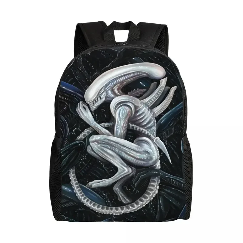 Alien Predators Comics Laptop Backpack Men Women Basic Bookbag for College School Student Science Fiction Horror Bag