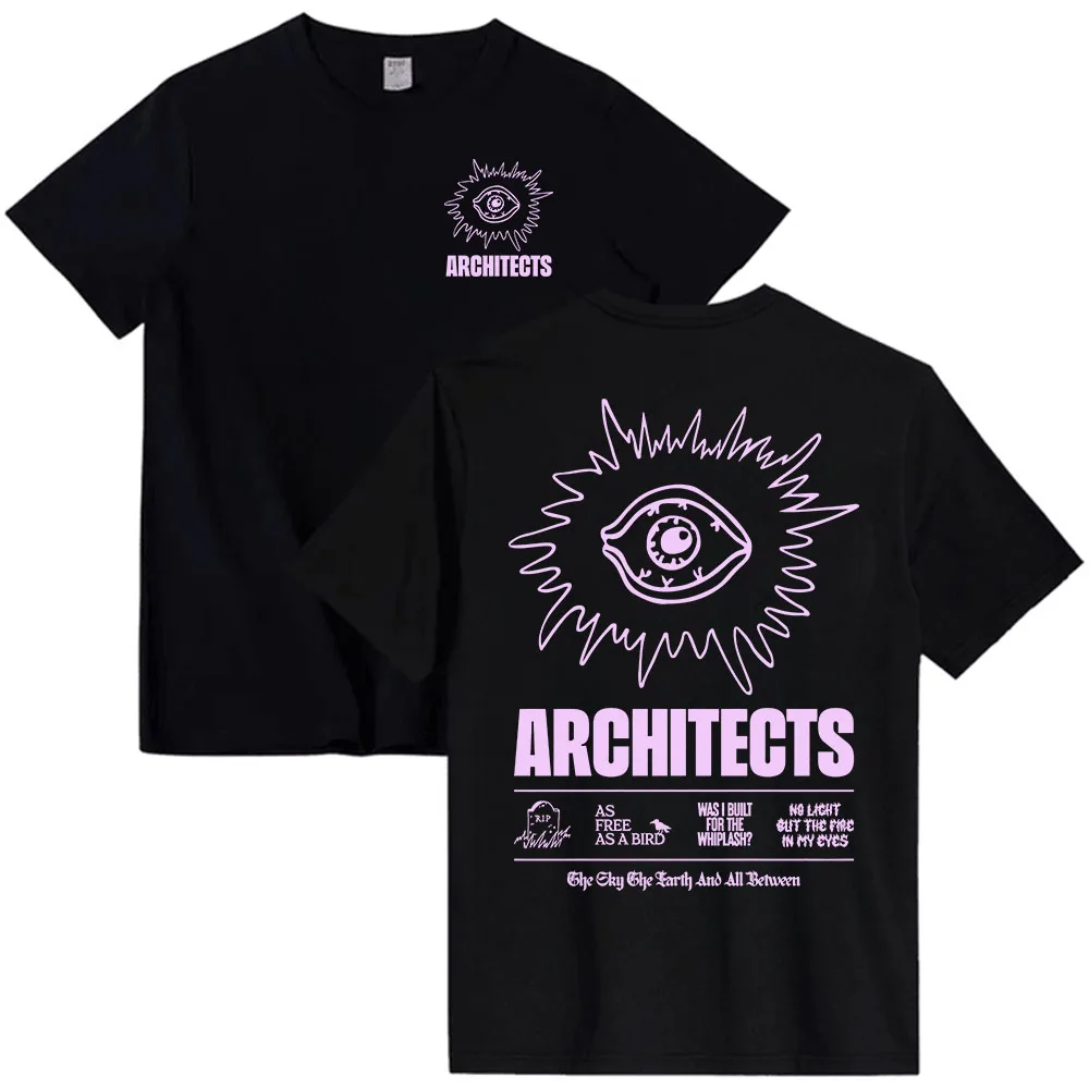 

THE EYE BETWEEN TEE Architects Heavy Mental Band T-shirt Cotton Casual Loose Male Tshirts Grunge Unisex Streetwear Men Clothing