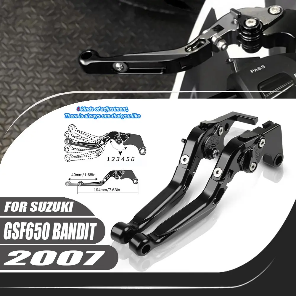 

Для Suzuki GSF650 BANDIT 2007, регулируемый складной выдвижной рычаг тормозной муфты из алюминиевого сплава с ЧПУ