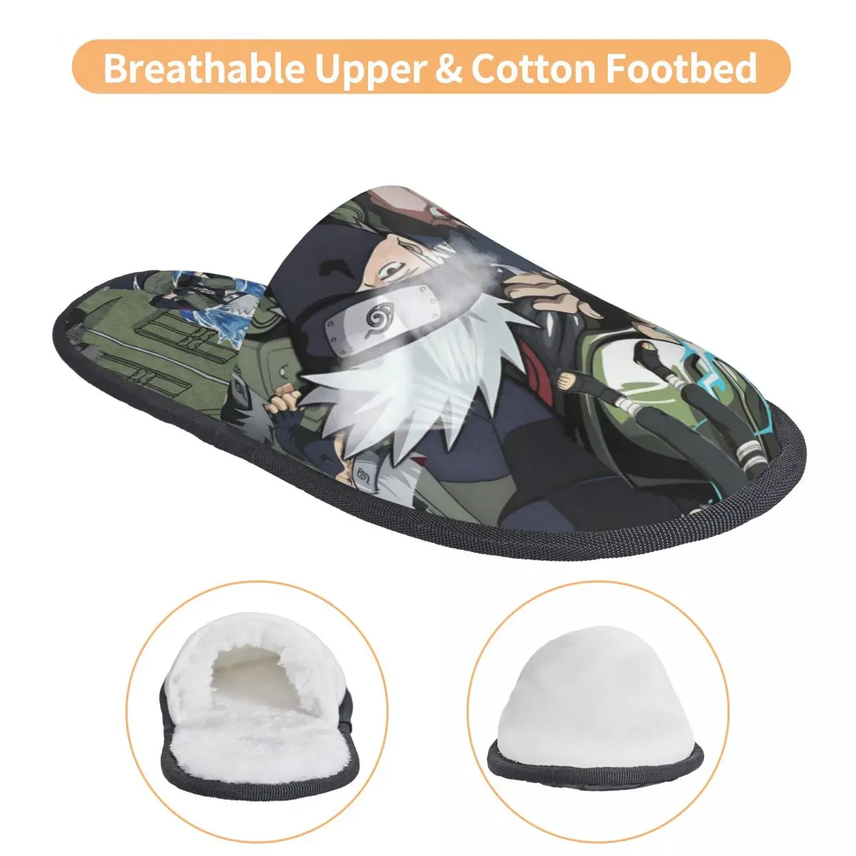 Personalizado k-akashies h-hatakes japão casa em quadrinhos chinelos feminino confortável espuma de memória respeitado deslizamento em sapatos de chinelo de hotel