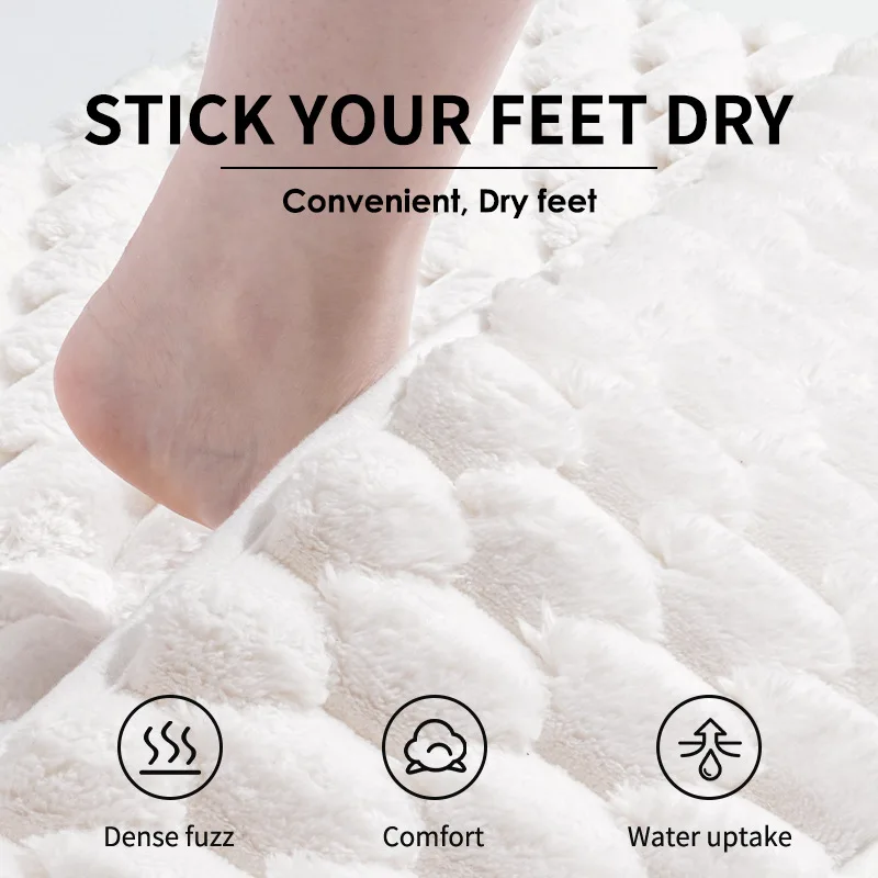 

Quick Dry Memory Foam Bathroom Mat Absorbent Bathroom Floor Mat Shower Entrance Door Mat Foot Wiping Mat Bathroom Door Mat