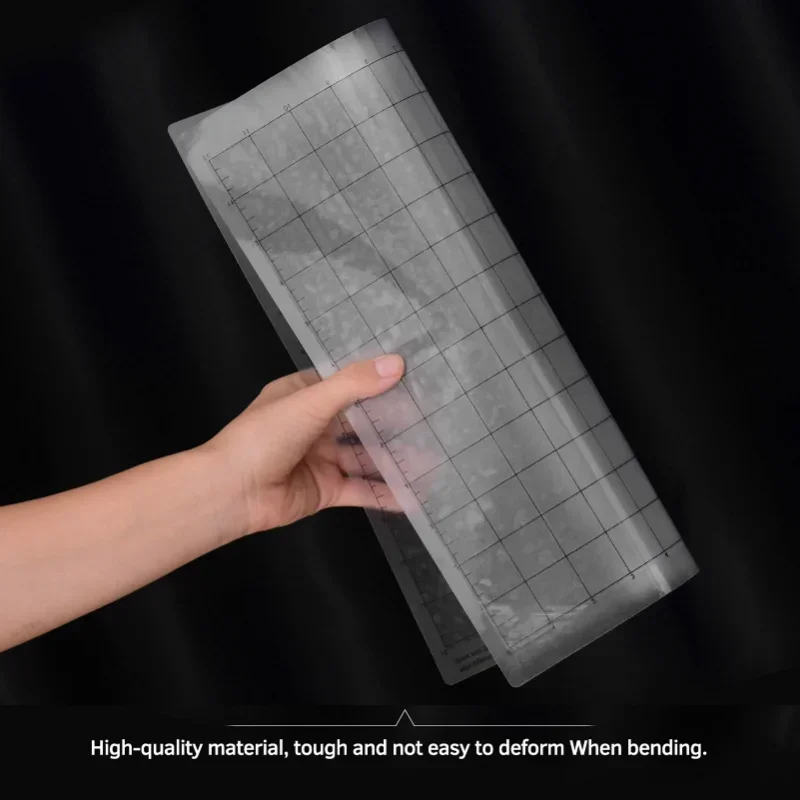 Transparent Adhesive Mat Replacement Cutting Mat with Measuring Grid 12X12-Inch for Silhouette Cameo