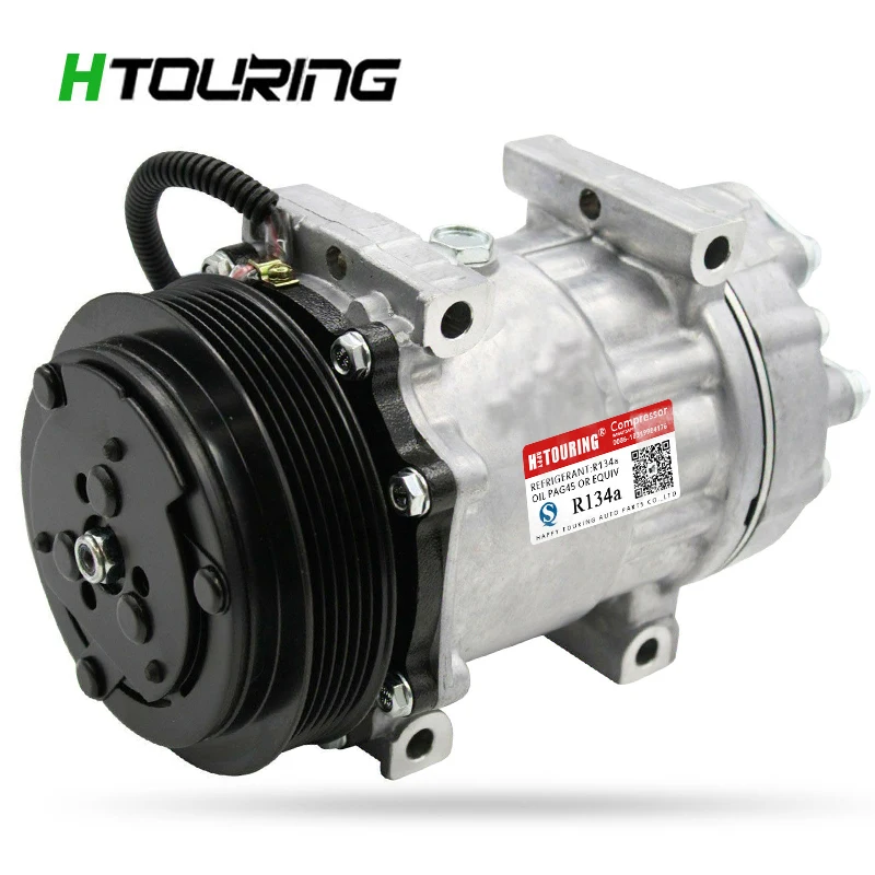 Sanden 7H15 7S15 709 SD709 SD7H15 A/c Ac Compressor for Kenworth/Peterbilt/Volvo/GM Trucks 12v 4757 4891 4494 8088112 20501069