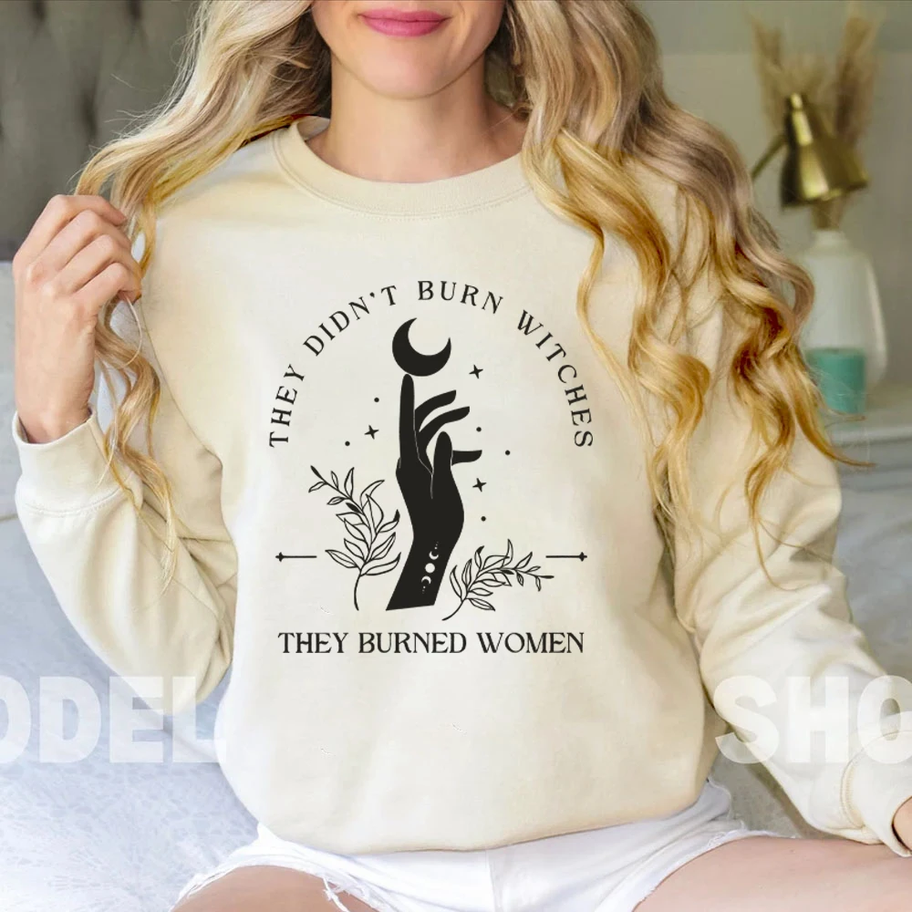 Comfort Colors They Didn't Burn Witches Womens Clothing They Burned Women Hoodie Boho Celestial Fall Political Gift Idea Hoodies