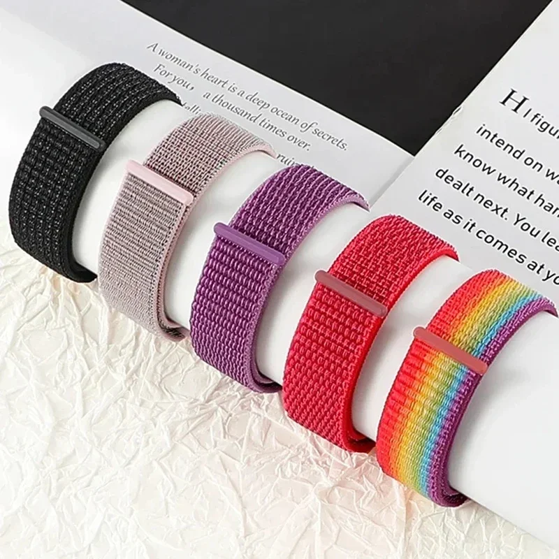 20 mm 22 mm Band für Samsung Galaxy Watch 7/FE/6/5pro/4 Classic/Active 2 Nylon-Schlaufe Sportarmband