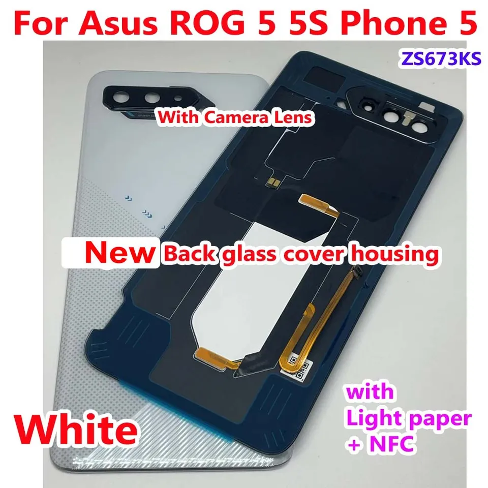 【専用】ケース予備フィルム付 ROG Phone 5 ジャンク Top Quality Rear Case For Asus ROG Phone 5 5S ZS673KS 6.78