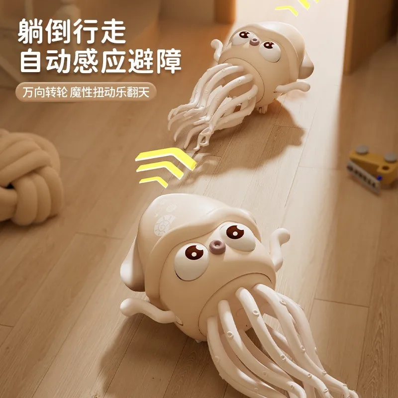 Nuovo magia danza polpo piccolo giocattolo polpo puzzle per bambini ragazzo femmina calamari elettrici