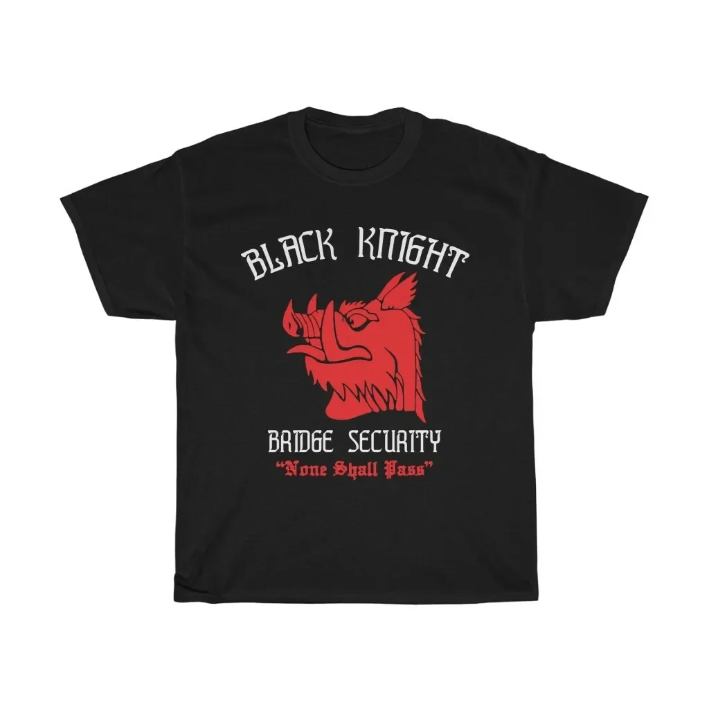 Black Knight Bridge Security TShirt (Monty Python Humor, Tribute)