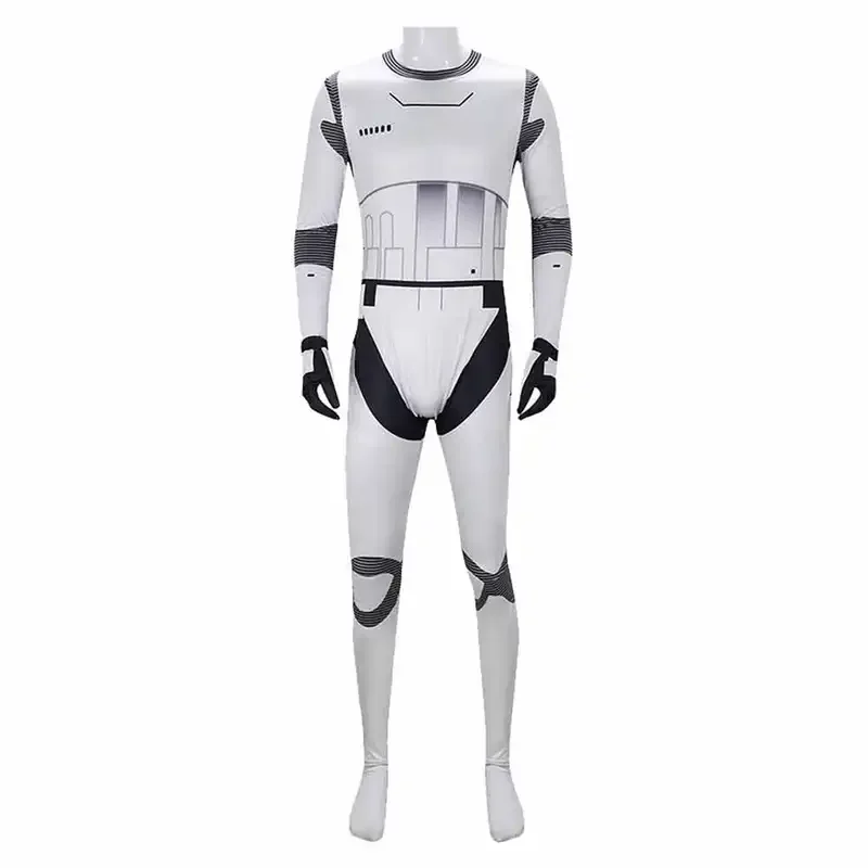 ชุดจั๊มสูทคอสเพลย์ Storm Trooper ชุดแต่งกายสวมบทบาทต่อสู้อวกาศสำหรับผู้ใหญ่ผู้ชายชุดบอดี้สูทแฟนตาเซียชุดปาร์ตี้ฮาโลวีน