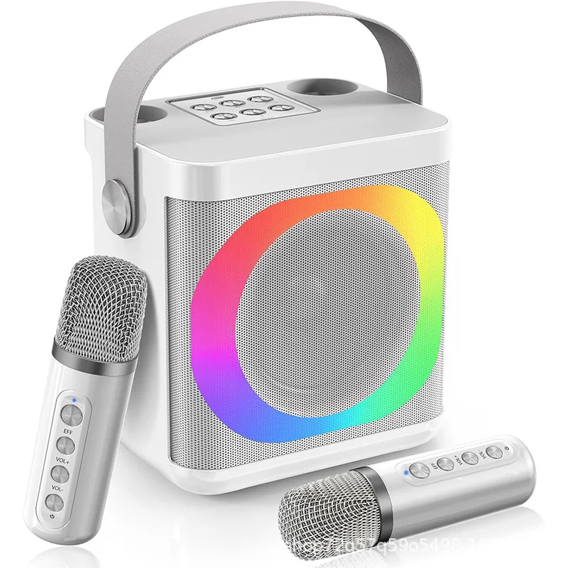 Portable Karaoke Machine for Adults Kids Home Party Wireless Bluetooth Speakers with PA System Supports TF Card/USB AUX-In Play