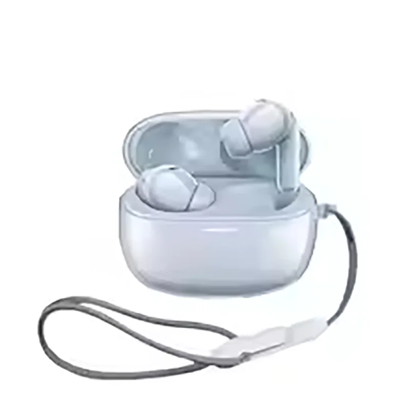 Clear Case for Redmi Buds 8 Lite Earbuds Shockproof Transparent TPU Protective Cover with Lanyard for Redmi Buds 8 Pro