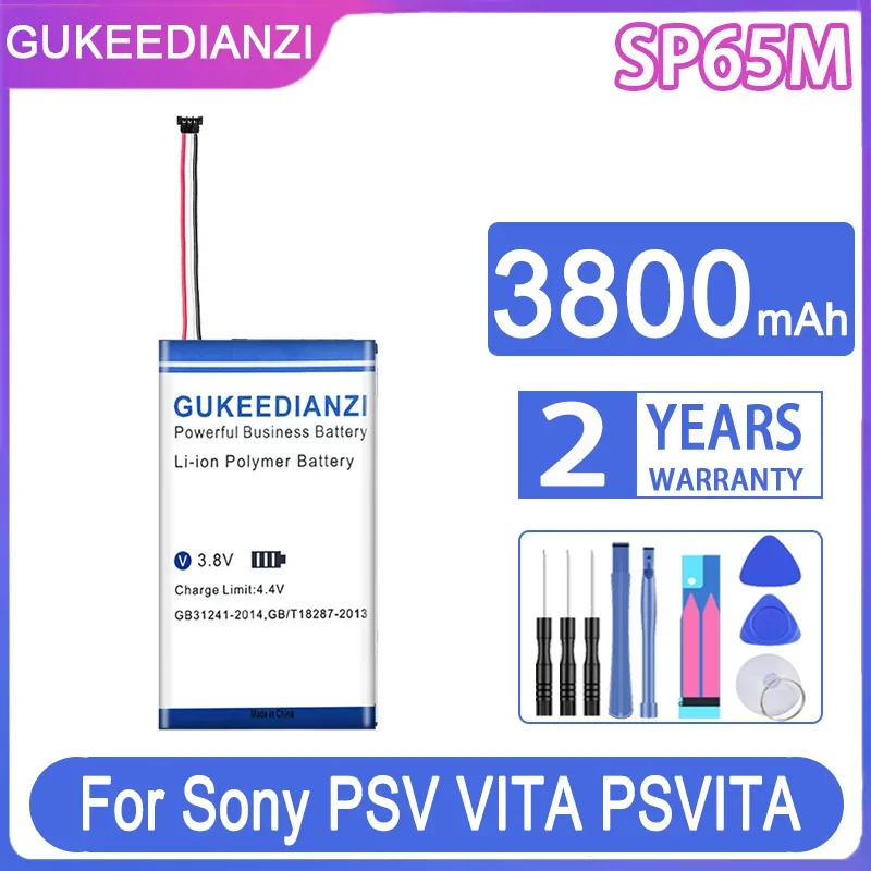 GUKEEDIANZI Replacement Battery 3800mAh For Sony PSVITA 1000 PSV1000 SP65M PCH-100 Mobile Phone Batteries