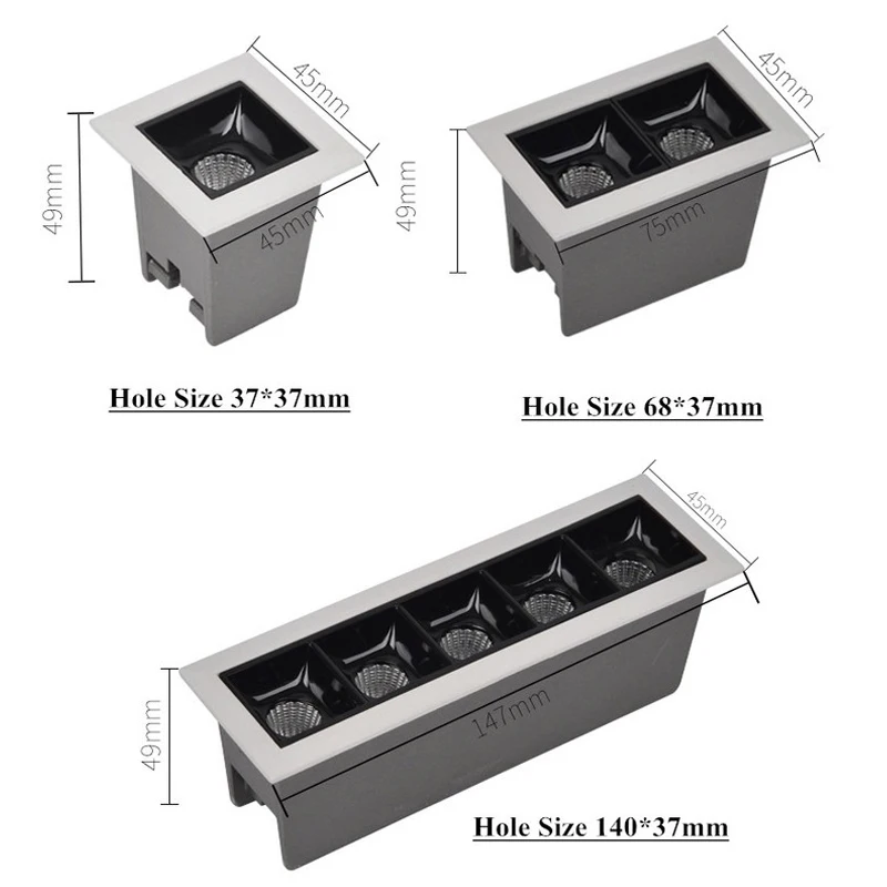 LED Downlight Recessed Lighting Dimmable Spot Light Line Light Bar Creative Linear Long Strip CRI 90 Living Room Corridor Light