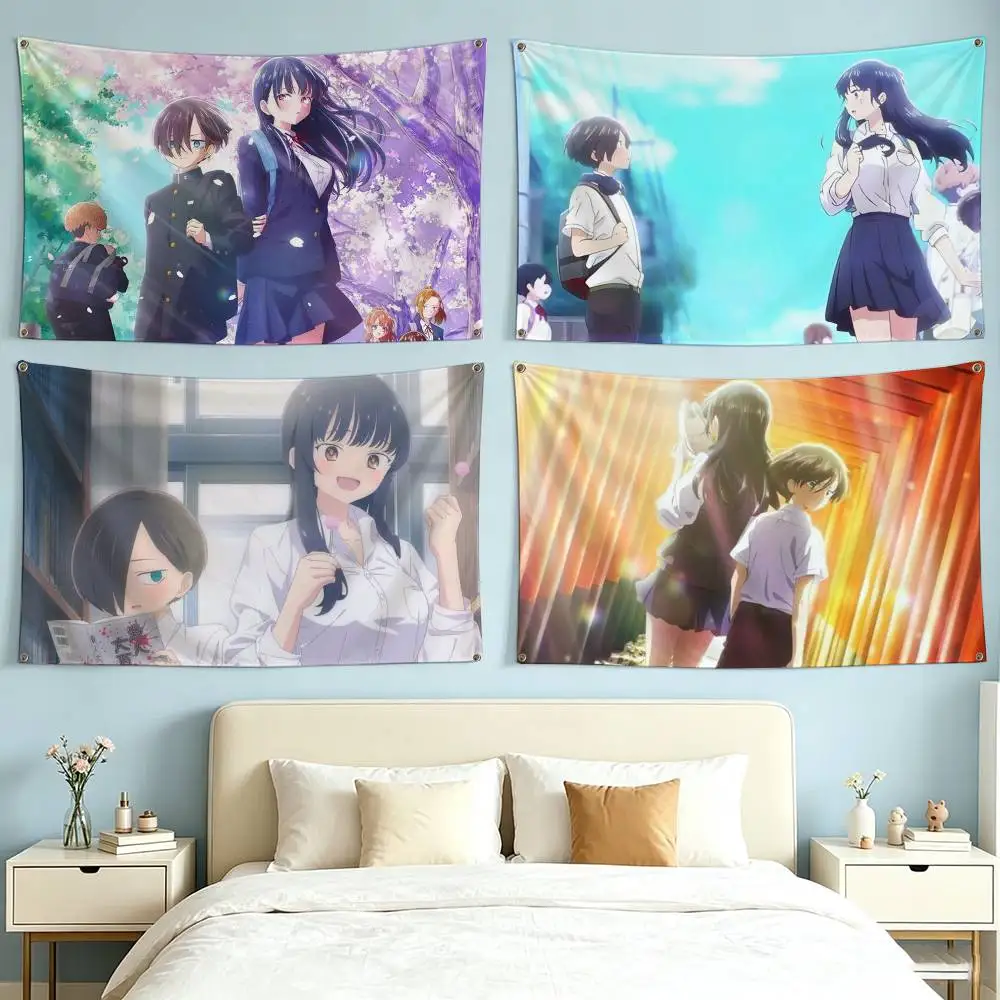 Anime T-The Dangers in My Heart  Flags Wall Hanging Tapestry Outdoor Garage Room Decorative flag Background Blanket
