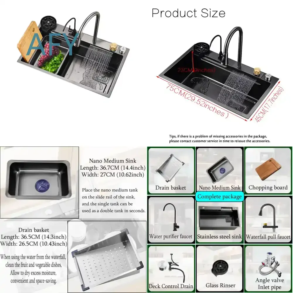 for China Factory Kitchen Stainless Steel Multifunctional Smart Modern Sink 4 Function Kitchen Sink with Faucet for Home