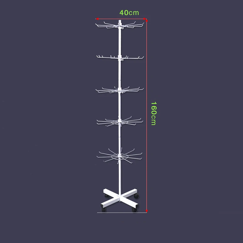 5-lagiges drehbares bewegliches Metallregal für Schmuck, Ohrringhalter, Hut, Socke, Unterwäsche, Snack-Display, Regalständer, Ständer, Hüllen für Einkaufszentren