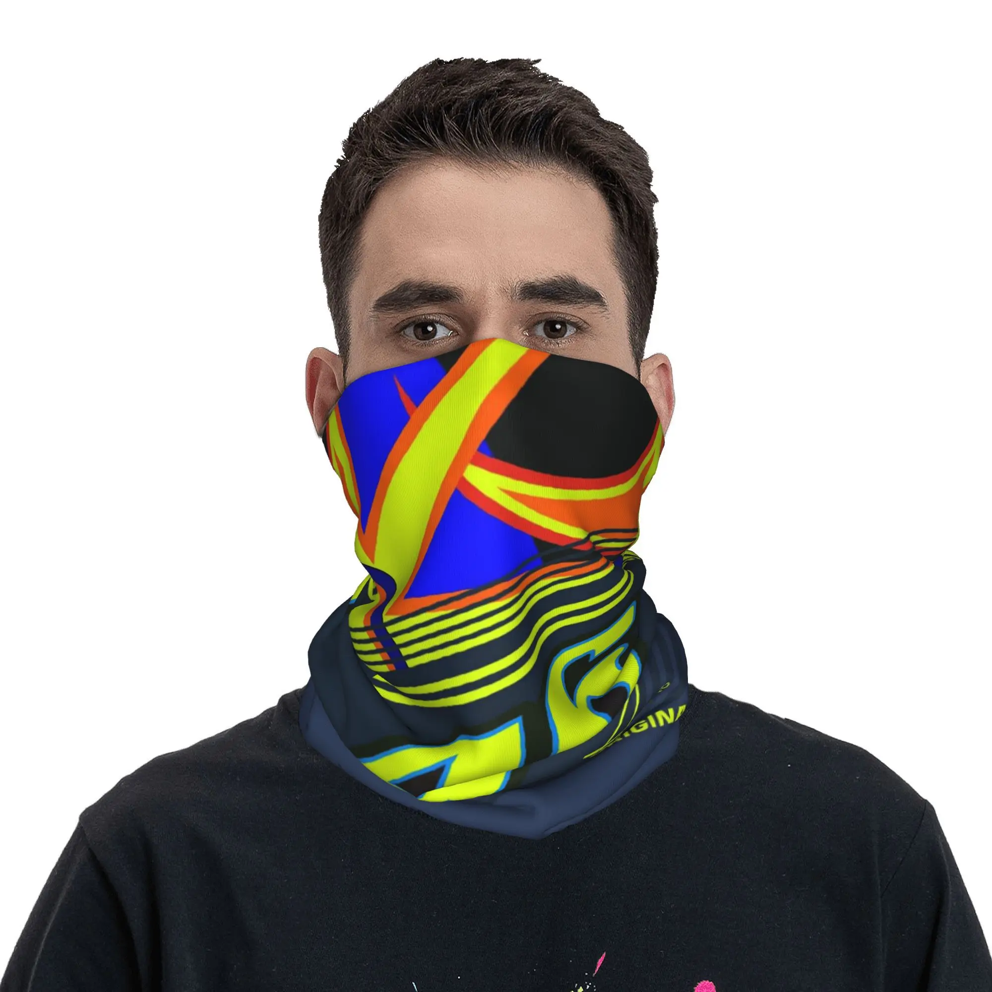 مخصص Moto-Gp المتسابق سباق باندانا الرقبة أدفأ النساء الرجال الشتاء المشي لمسافات طويلة التزلج وشاح الجراب واقي الوجه