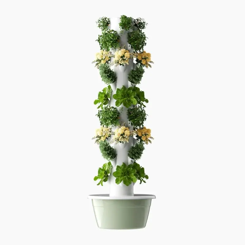 Vertical Hydroponic Grow Tower Aeroponic Tower for Fruits and Vegetables 9 Layer 36 Pots Planter with Water Tank and Pump - view 3