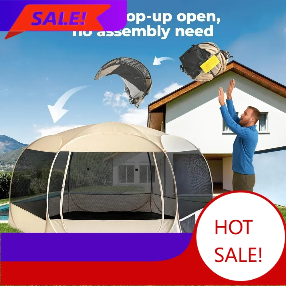 

Hot salesXXLarge Popup Portable Dog House Gazebo-Style Pet Tent Sun Shade Shelter Outdoor Anti-Bugs Leakproof Floor