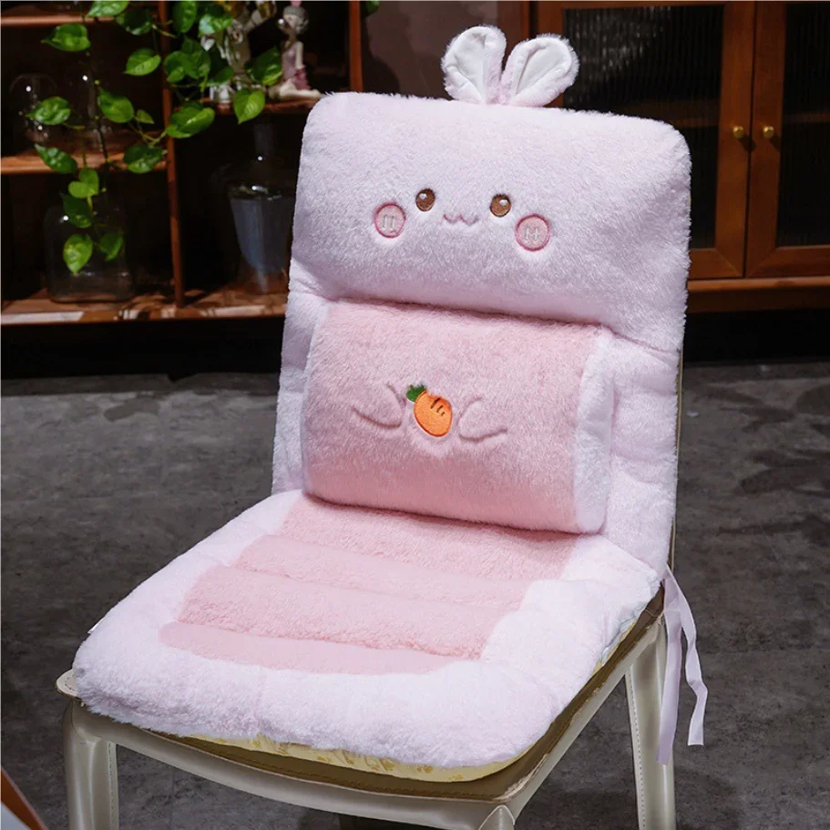 Cartoon Plush Cushion Chair with Thick Non Slip Design Integrated Cushion with Straps Very Suitable for Home Office Use
