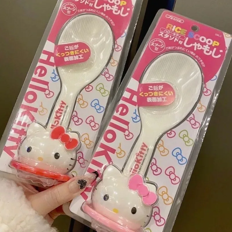 MINISO Hello Kitty anime cute rice spoon cartoon peripheral new Sanrio creative household rice cooker rice plastic serving spoon